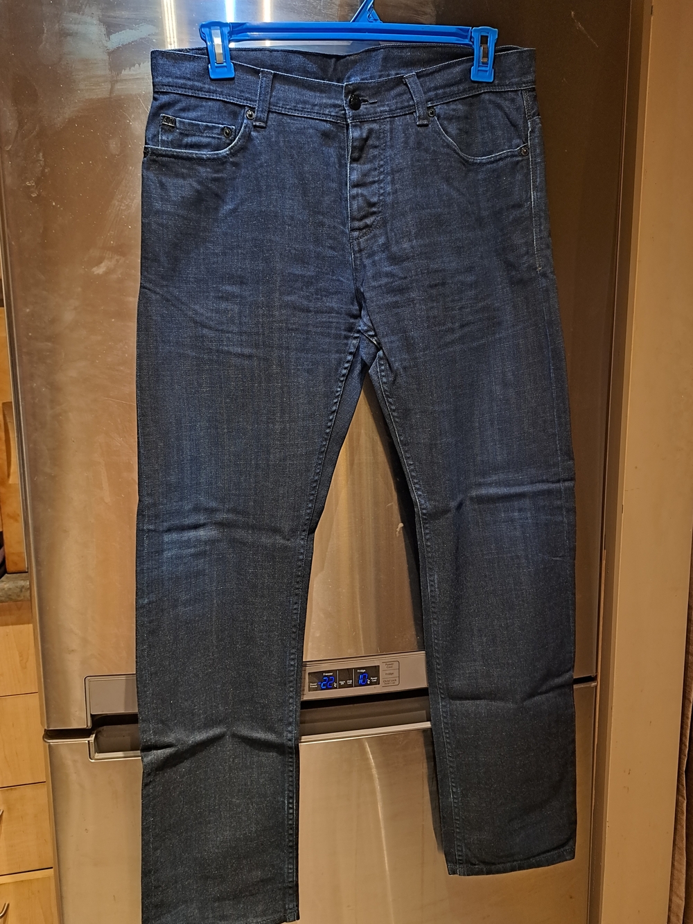 Armani Exchange Men's Navy Blue Slim Straight Jeans
